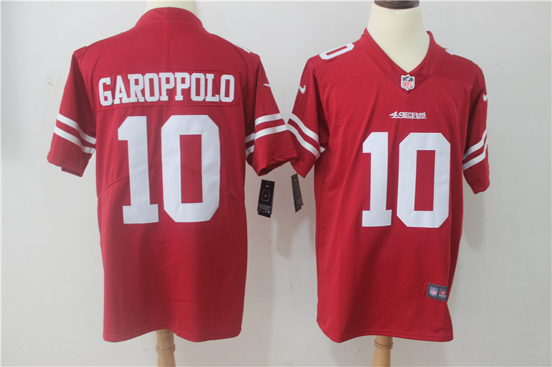 Men San Francisco 49ers #10 Garoppolo Red Nike Vapor Untouchable Limited NFL Jerseys->san francisco 49ers->NFL Jersey